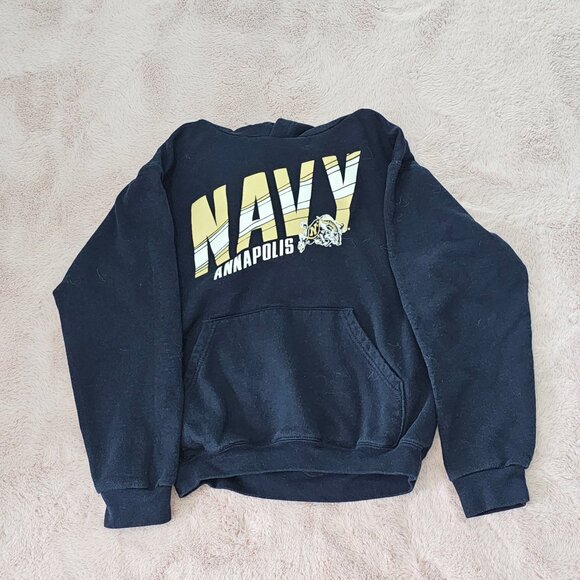 Champion Navy Youth Large 10-12 Naval Academy Hoodie Sweatshirt - Picture 1 of 5